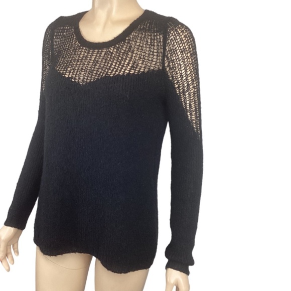 Ulla Johnson Pullover Black Wool Alpaca Scoop Neck‎ Sweater Super soft size P 0 - Picture 2 of 8